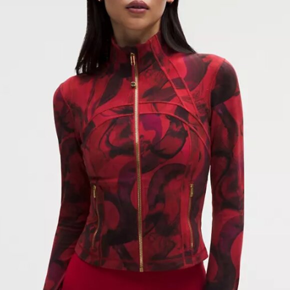 lululemon athletica Jackets & Blazers - Lululemon 2026 Lunar New Year Define Cropped Jacket Nulu- Lunar Plumes Red Multi